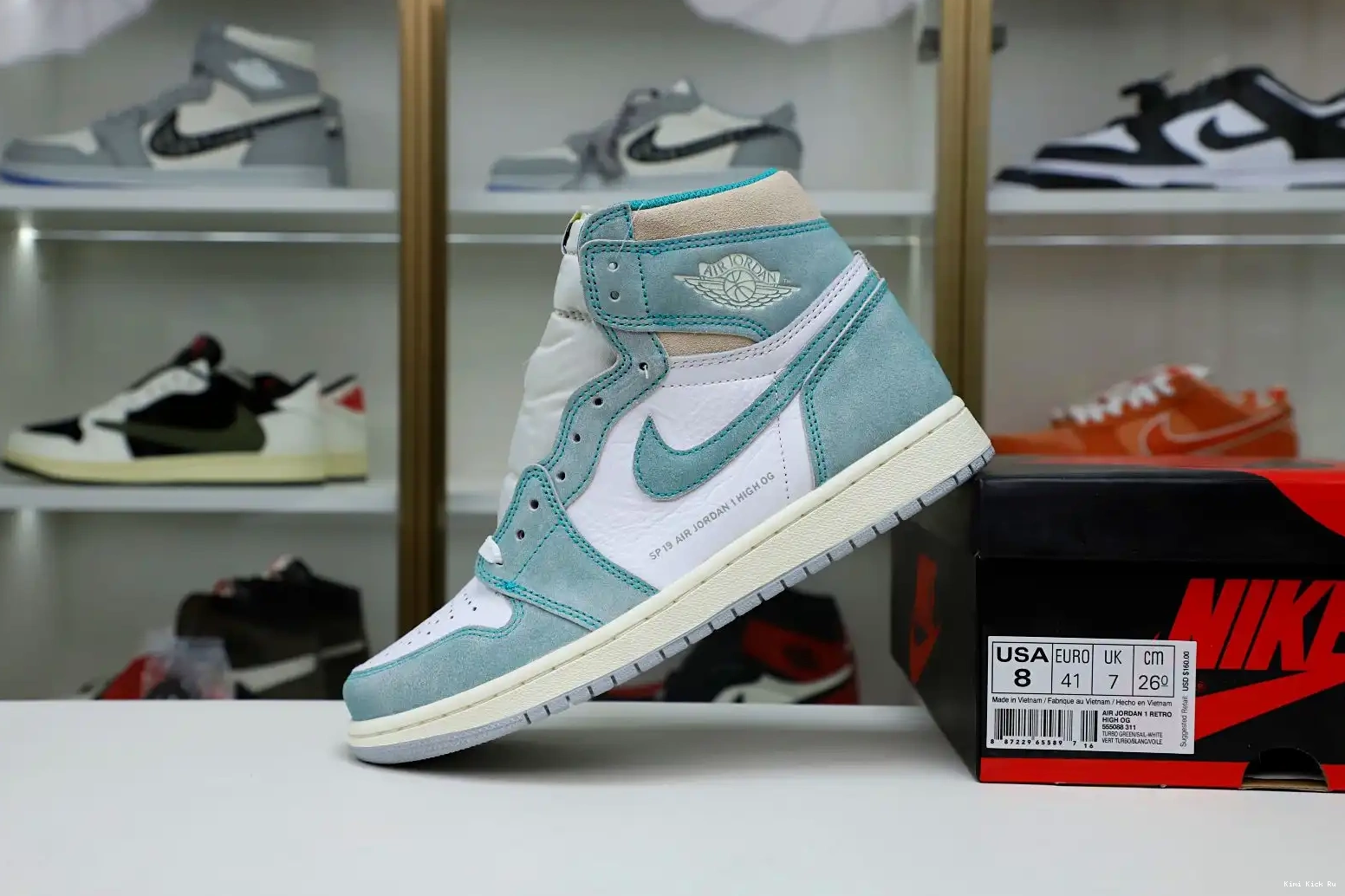 AIR HIGH OG JORDAN 1 Kimikick GREEN' 'TURBO RETRO 0806